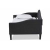 Baxton Studio Milligan Modern Charcoal Fabric Upholstered and Dark Brown Finished Wood Full Size Daybed 203-12564